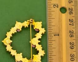 Vintage Pink Floral Rose Colorful Rhinestones Brooch by Avon, K31