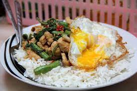 This recipe will serve two people, just double the ingredients to feed the family. Homemade Thai Pad Gra Pao Gai Kai Dao Chicken With Holy Basil