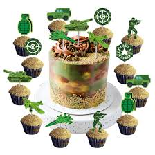 Make any celebration memorable for the army, air force usaf, marine corps usmc, and navy. Camo Cupcake Toppers Camouflage Cake Decorations For Army Soldier Military Themed Birthday Party Baby Shower Supplies 24pcs Amazon In Home Kitchen