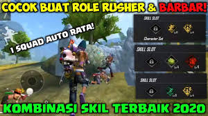 Pada free fire ini terdapat beberapa role yang pastinya memiliki. Wajib Dicoba Kombinasi Skil Karakter Rusher Terbaik 2020 Free Fire Indonesia Youtube