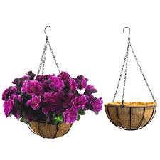 Hanging plants outdoor plants for hanging baskets hanging flowers hanging pots hanging pink outdoor hanging basket. Mynse Artificial Flower Hanging Basket For Home Market Outdoor Decoration Hanging Silk Flowers Basket With Artificial Azalea Flowers Purple Big Basket And Artificial Flowers Pricepulse