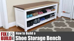 diy shoe storage bench how to build
