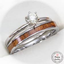 Beautiful Wooden Wedding Ring Wooden Rings Engagement Wooden Wedding Ring Diamond Engagement Ring Set