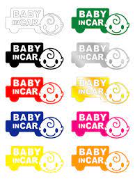 楽天市場 baby in car ステッカー メール便限定送料無料 店当店人気商品 赤ちゃんが乗っています 出産祝いの贈り物にも 赤ちゃんシール ベビーステッカー 車 ベビーインカーステッカー baby in car かわいい 通販 あかちゃん カー用品 画像 赤ちゃんが乗っ
