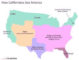 And All These Years I Was Wondering How Californians See America This Answered Almost All My Questions California Funny Funny Charts Californian