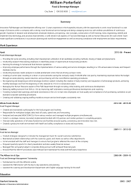 Construction, manufacturing, healthcare, non profit. Food And Beverage Director Resume Samples July 2021