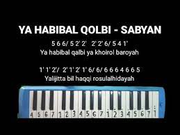 Disediakannya lirik serta download lirik sholawat qomarun sidnan nabi download text. Not Pianika I Ya Habibal Qolbi Sabyan Youtube