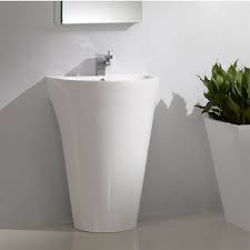 parma 24'' white pedestal sink w
