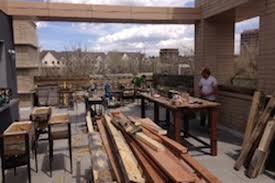 beer garden rooftop patio at the