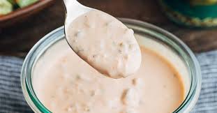 Chill at least an hour before serving. Russian Dressing Recipe With Cornichons Striped Spatula