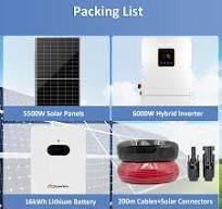 Amazon.com : 6KW Hybrid Solar System Complete Kit Off Grid ...