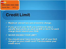 Going over your credit limit puts your account in default based on most cardmember agreements. Card A Risk 12 Lance L Lancer12 12 Credit History Types Dangers Chapter Ppt Download