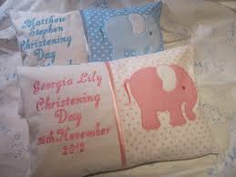 As a guest invited to this celebration, you can easily follow some good etiquette practices. Personalised Christening Gift Cushions Made For A Friend Machine Embroidery Gifts Personalised Christening Gifts Embroidery Gifts