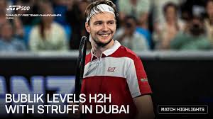 Highlights: Bublik begins Dubai 2026 title bid with Struff win