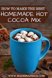 How To Make The Best Homemade Hot Chocolate Mix Made In A Pinch Recipe Homemade Hot Chocolate Mix Hot Chocolate Mix Homemade Hot Cocoa