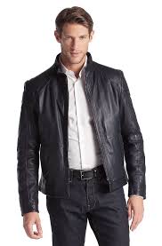 Outdoor Jacket Made Of Lamb Leather Nikson Dark Blue Leather Jackets From Boss For Men In The Officia Boss Leather Jacket Outdoor Jacket Leather Jacket Men