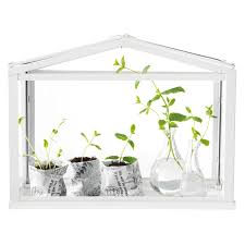 Pendant lights made from repurposed garden pots and ikea light element, and a window herb garden. Socker Greenhouse White Indoor Outdoor Ikea
