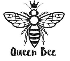 Queen Bee Png Dxf Jpg Jpeg Silhouette Files Cricut Etsy Bee Outline Bee Art Queen Bee Tattoo