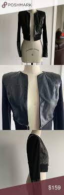 Crop Faux Stretch Leather Jacket In 2020 Stretch Leather Clothes Design Jackets