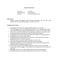 Membantu berjalannya implementasi sop di outlet. Job Description Cashier