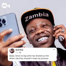 😔😔 “Banja. Since no big artist has shared our link, when I die they  shouldn't share my pictures.”