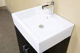 D bath vanity in antique oak with cultured marble vanity top in white with white basin enjoy high end craftsmanship and custom luxuries enjoy high end craftsmanship and custom luxuries in the melpark 48 in. Bellaterra Home 203146 Bathroom Vanity Dark Espresso White Ceramic Top