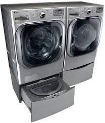 Based on lg twinwash, these smaller washers sit underneath the main washer so you is it worth the price tag? Lg Lgwadrew81013 Side By Side On Sidekick Pedestals Washer Dryer Set With Front Load Washer And Electric Dryer In Graphite Steel