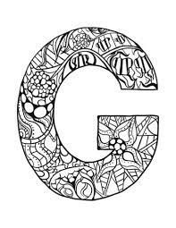 Letter G Zentangle Coloring Page From Zentangle Alphabet Category Select From 30586 Printable Cr Coloring Letters Coloring Pages Free Printable Coloring Pages