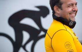 Pittsburgher Attila Domos struggles into the 24-Hour World Time Trial  Championships in Borrego Springs, California