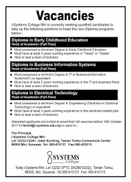The kentucky community & technical college system is working to bring better lives to all kentuckians. I System College Miri Vacancy Malayebes