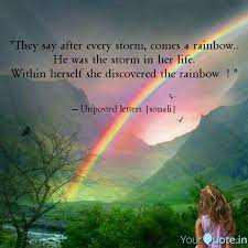After Storm Comes Rainbow Quote Raja Quote
