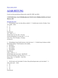 Perbandingan umur persamaan linear bocoran unas matematika sma 2016 pak anang drill 002 no 07 youtube. Contoh Soal Perbandingan Pdf