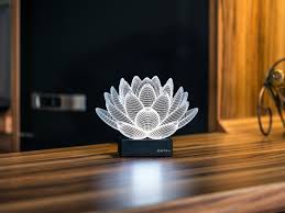 Lotus 3d Illusion Led Lamp Lampe Beleuchtung Erfindungen