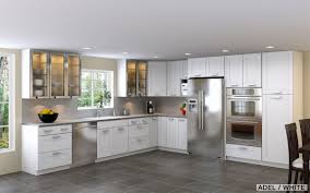 This is a popular layout with good reason. White Adel Cabs Kitchen Remodel Layout Kitchen Layout Kitchen Design Small