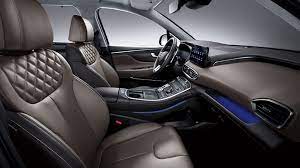 New hyundai santa fe 2022 iv interior is shown with color options inside both 5 and 7 seater versions as 2021 model. The New Santa Fe High Tech Emotional Quality The Whole Package Hyundai Motor Group Tech