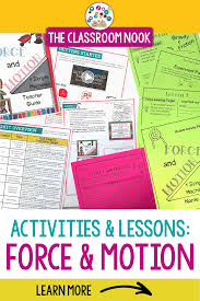 Activities Lessons For Teaching Force And Motion And Simple Machines In 2020 Force And Motion Teacher Lesson Plans Google Classroom