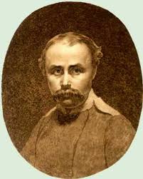 Taras Shevchenko's self-portrait, 1849 (Orenburg). Mailed to Andrii Lyzohub