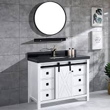 Solid wood or solid hardwood vanities cost more but are usually stronger and available in more details designs such as hand carvings seen in antique, country, and transitional bathroom cabinets. Solid Wood 36 Inch Modern Furniture Bathroom Vanities With Mirror Buy Vanity Bathroom Vanity Mirrored Vanity Product On Alibaba Com