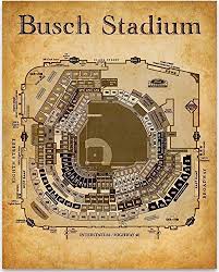 busch stadium seating chart 11x14 unframed art print great sports bar decor and gift under 15 for baseball fans