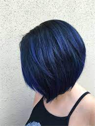 25 Pretty Bob Haircut And Hairstyles In Different Colors For You Women Fashion Lifestyle Blog Shinecoco Com In 2021 Short Blue Hair Dark Blue Hair Blue Black Hair