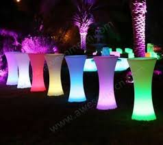 High Cocktail Tables Led Furniture Illuminated Furniture Glow Furniture Cocktail Party Decor Cocktail Tables Cocktail Decoration