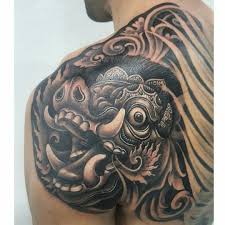 Barong is a balinese demigod that wards off evil spirits. Balinese Mask Tattoo Desain Tato Seni Tato Tato