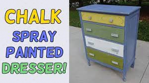 Chalk Spray Paint Dresser Makeover Youtube