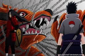 Madara Kyubi And Sasuke By One67 On Deviantart Sasuke Madara Uchiha Amazing Beasts