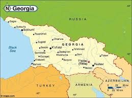 Map Of Georgia Situated At The Dividing Line Of Asia And Europe Georgia Map Georgia Country Georgia