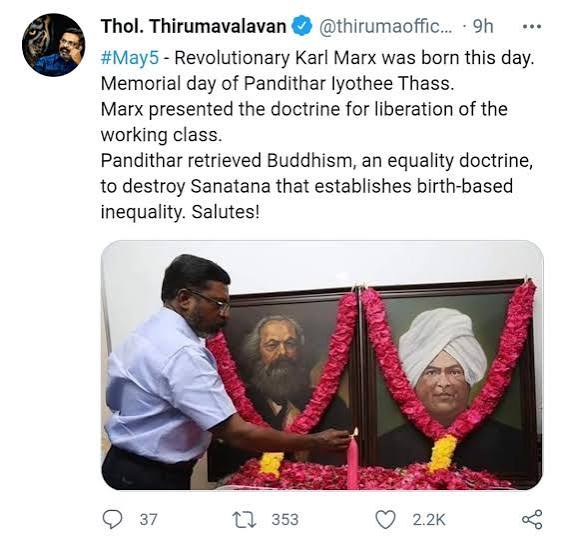 Pandithar Ayotheedasar (1845-1914) was born in a Dalit family in Royapettah in Chennai. He was a well-versed Tamil scholar. In 1870, Iyothee Thass founded Adhvaidhananda Sabha in Uthagamandalam, where