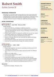 A career summary for a resume saves. Letter Carrier Resume Samples Qwikresume