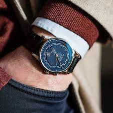 travel the world in style zurich world time midnight blue with thanks to instagram com horbiter for this wristshot of the week