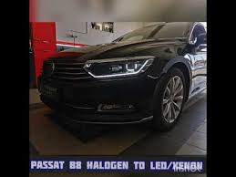 passat b8 halogen to led headlight transofmation project youtube