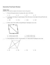 Find the value of x. Geometry Final Exam Review Amphitheater Public Schools Pdf Free Download